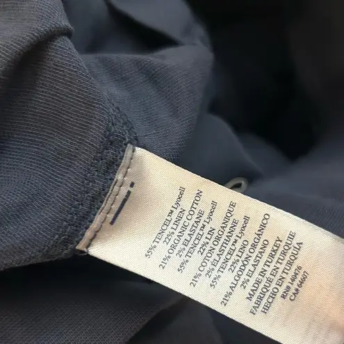 Faherty Navy Blue Woman’s Arlie Linen Cotton Blend Pull On Casual Pants Small