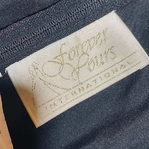 Vintage 90s Y2k Satin Gown Strapless Ribbon Lace Up Side Ruched Black Red 0