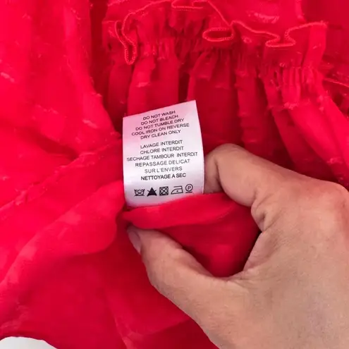 IRO Ragnhild Swing Textured Babydoll Tank in Red/Orange Size 6 / 36