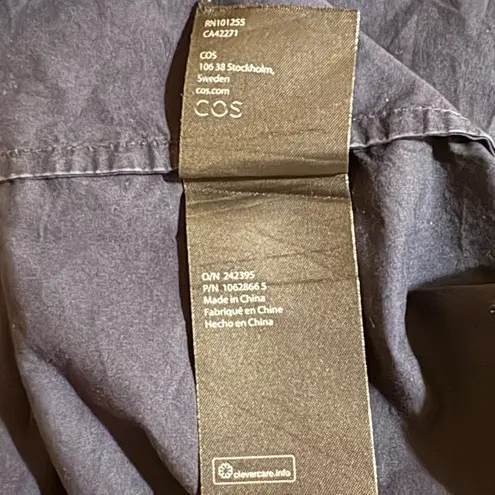 COS Navy Zip-Up Midi Dress