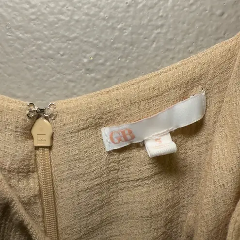 Gianni Bini Elegant Tan Sleeveless Dress