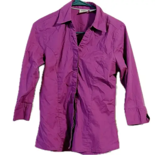Riders By Lee Purple Lightweight Shirt Jacket with Pointed Collar