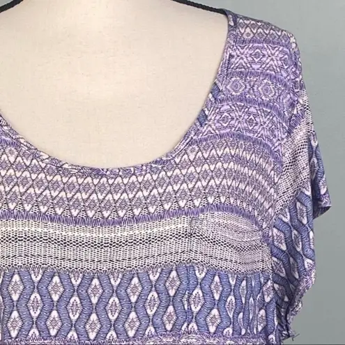 Adrienne Vittadini purple rayon cap sleeves “t-shirt” in size 2X. EUC