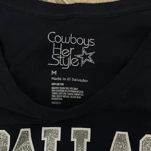 Dallas Cowboys Navy Blue Football Crew Neck Long Sleeve T