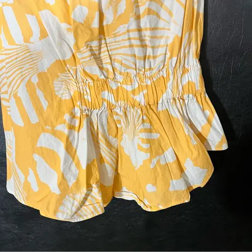 Genny Orange Tropic Orange Rouched Top Size 4