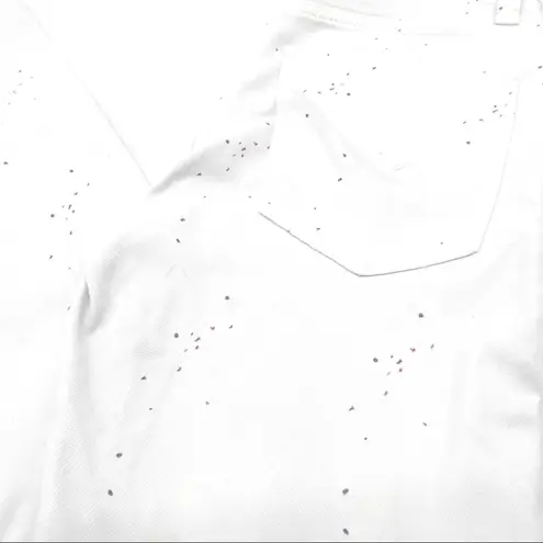 Hudson Womens Jeans 25 Soft Gray Paint Splatter Skinny Denim Streetwear Edgy White