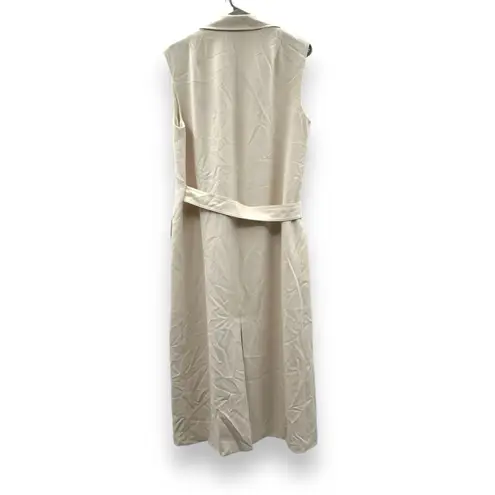 RTR Marina Moscone Collective Cream Long Wrap Vest Coat Sz M Size M