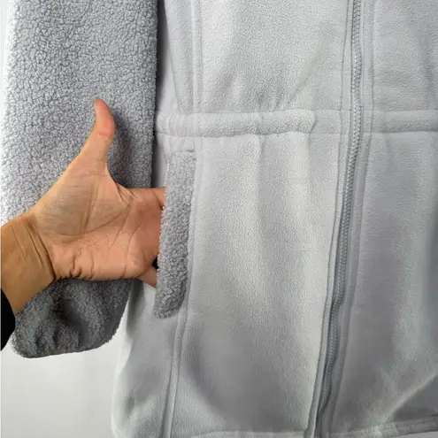 1 Madison Expedition Hooded Teddy Jacket in Gray Size Large