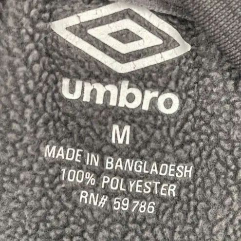 Umbro Athletic Side Zip Turtleneck Fleece Lined Gray Sweatshirt Medium