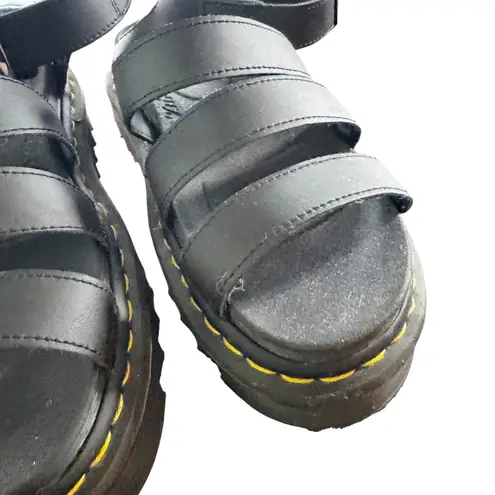 Dr. Martens  Blaire Platform Sandal Women's Black Size 9 US Black Strappy Classic