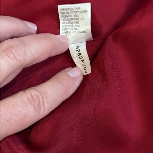 Tahari Arthur S. Levine Red Petite Blazer 2P ClassicWorkwear Holiday Office Chic