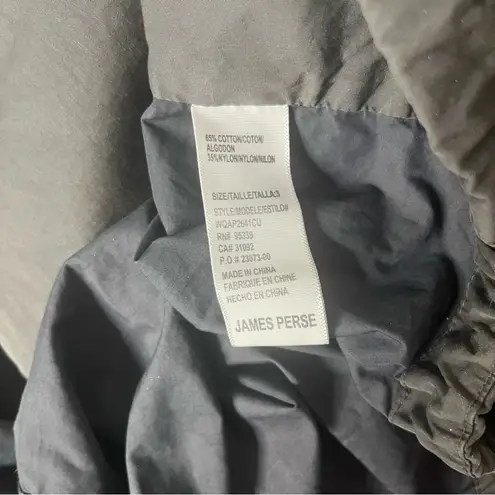 James Perse STANDARD Grey Utility Jacket Drawstring Waist Hem Size 3 US Large