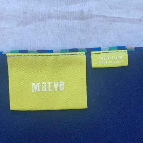 Maeve ANTHROPOLOGIE Silk Geometric Slip Dress