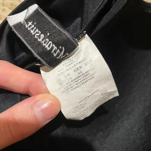 MiracleSuit Ruched One Piece Swimsuit Notched Neckline Black