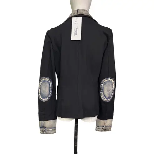 Hilary Radley Katherine Barclay NWT Mixed Media Blazer Denim Insert Jacket M
