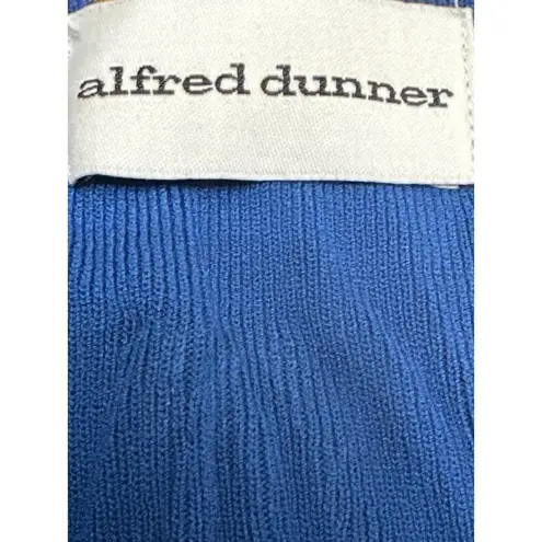 Alfred Dunner Bright Royal Blue Pullover Blouse Flower Decoration Size L