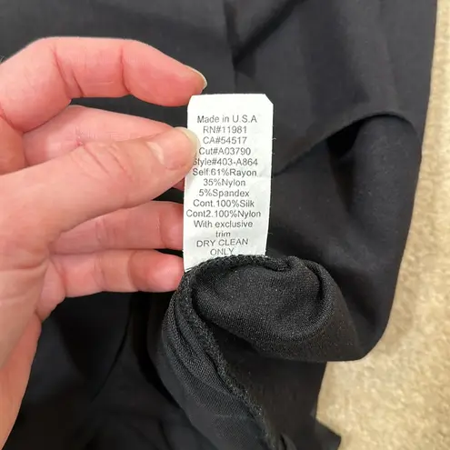 Bailey 44 Black Women Sleeveless Rayon Silk Flowy Pleated Mix Tank Size Small