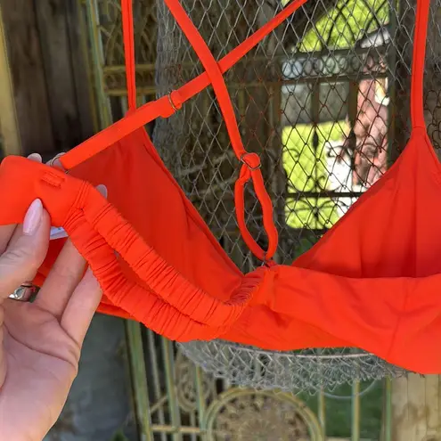 ANDIE Hermosa Orange Bikini Top Strappy Back XL NWOT