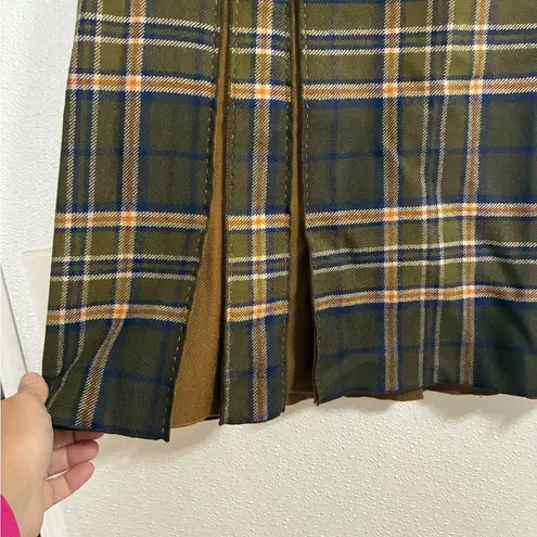 Per Se Brown and Black plain pleated Knee-Length A-Line Skirt 12