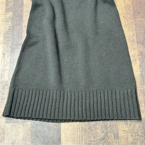 Ellen Parker Grey Cable Knit Short Sleeve Sweater Dress Gray Size undefined