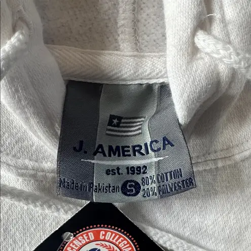 J. America Women’s Virginia Tech White College Hoodie Embroidered Size S NEW