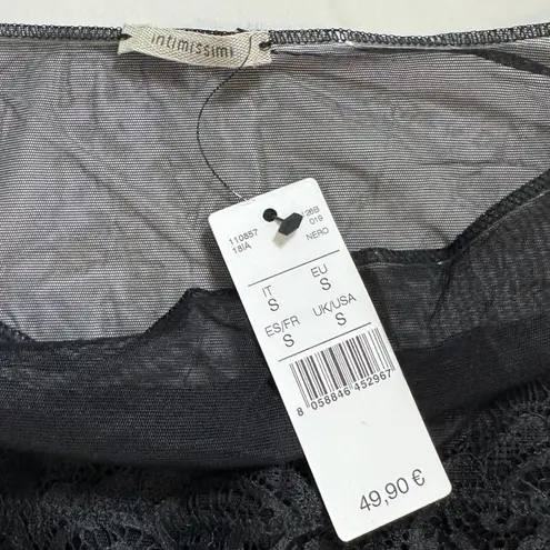 Intimissimi Black Lace 3/4 Sleeve Size Small NWT