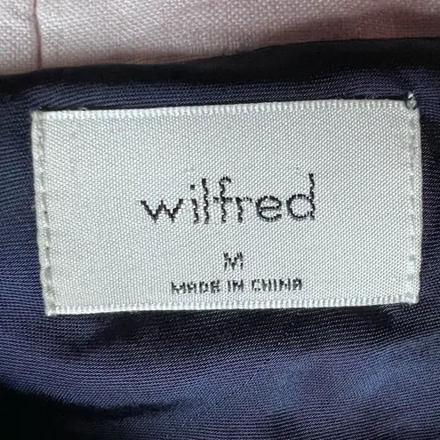 Aritzia Wilfred Only Ruched Slip Satin Midi/Mini Dress Navy Blue Medium