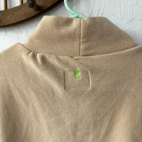 Dudley Stephens Tan Baldwin Mock Neck Terry Cloth Style Sweater XS