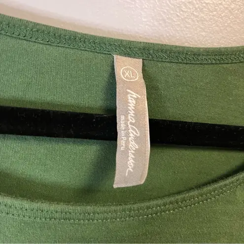 Hanna Andersson Top Green Long Sleeve Crew Neck Pima Cotton Tee Sz XL