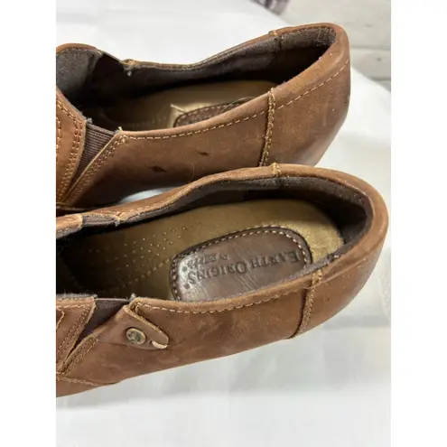 Earth Origins Women's Brown Leather Loafers US 7