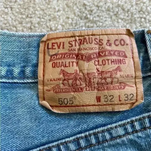 Levi's Vintage  505 high rise Two-Tone Reworked Cut Off
Denim Shorts