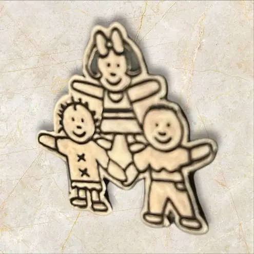 OEFS Save The Children Happy Kids Sterling? Silver Brooch Lapel Pin