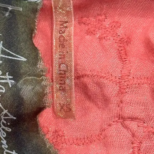 Aratta Silent Journey Blouse Long Sleeve Embroidered Anthropologie XS New Coral Red