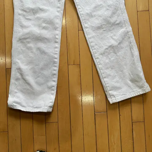 Dickies Carpenter Jeans White Cargo Pants Straight Leg Women's Size Small 5 /27