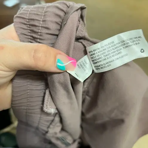 A New Day  Capri Pants Pink Hi-Rise Light Wash Flat Front Trousers Slacks Size 18