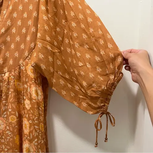 Spell & the Gypsy Utopia Short Sleeve Midi Dress, Color Cinnamon, Size M, NWT Orange Size M