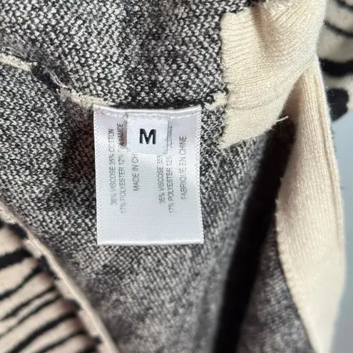 Proenza Schouler White Label Sleeveless Knit Zebra Leopard Midi Dress Womens M Black Size M