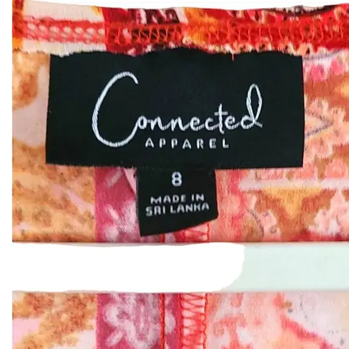 Connected Apparel Women’s Patch-Work Sleeveless Fit-&-Flare Sundress Size 8