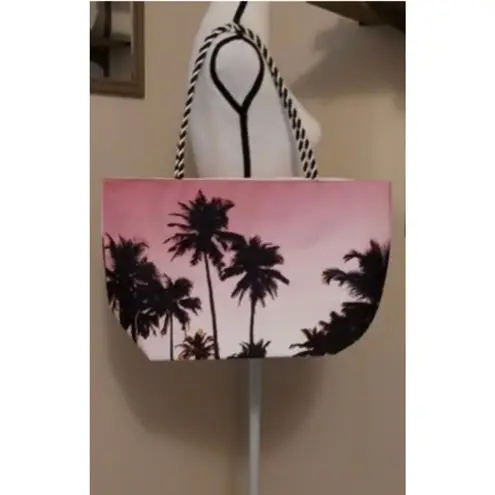 Avon Pink Palm Tree Tote Bag