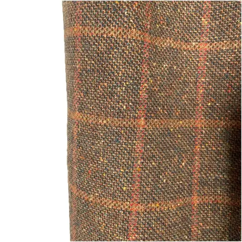 Carlisle Vintage Plaid Wool Trouser Pants Brown Size 6 Grandpacore Office Classy