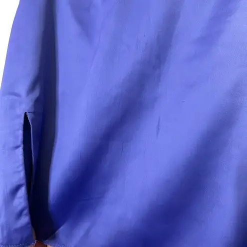 Danielle Guizio Satin Mini Skirt In Lilac Prime Side Slit Women’s Size L Flawed