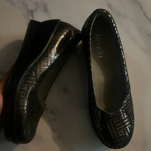 Alegria Flirt Dazzler wedges Leather Sz 8