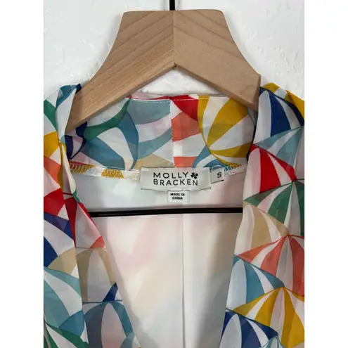 Molly Bracken Parasol Umbrella Printed High Low Midi Dress Size Small