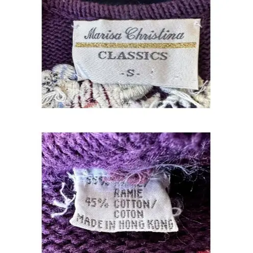 Vintage Marisa Christina Classics Floral Vest Small Plum Embroider Sweat… Size undefined