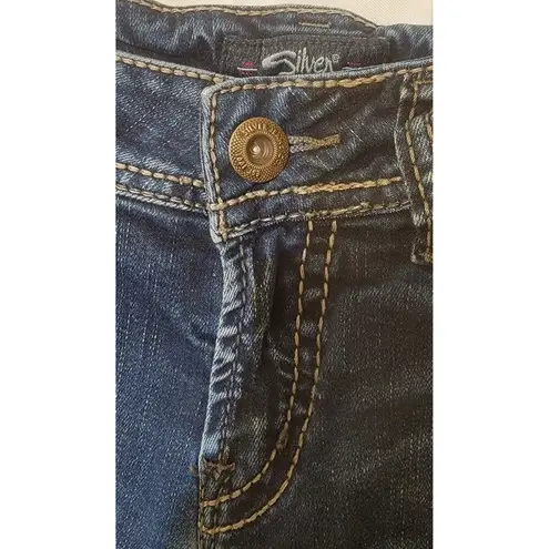 Silver Jeans Blue Suki Mid Rise Slim Fit Bootcut Stretch Women's Size 29