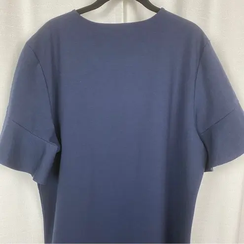 Draper James Navy Blue Short Bell Sleeve Ponte Knit Shift Dress Sz.XXL