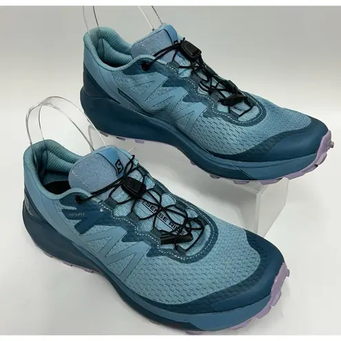 Salomon Sense Ride 4 Sneakers Women's Trail Running Ortholite Blue Shoes Size 8