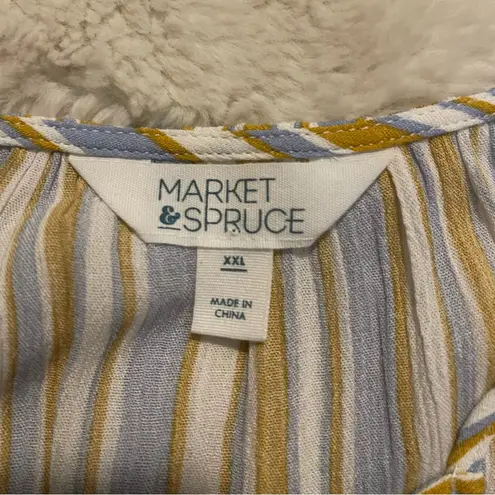 Market & Spruce Multicolor Striped sleeveless tank top blouse woman’s size XXL