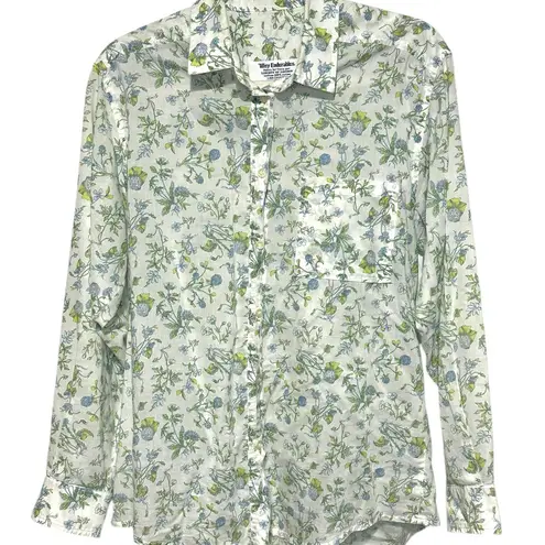 Vintage Tilley Liberty Floral Cotton Blouse M White Size M
