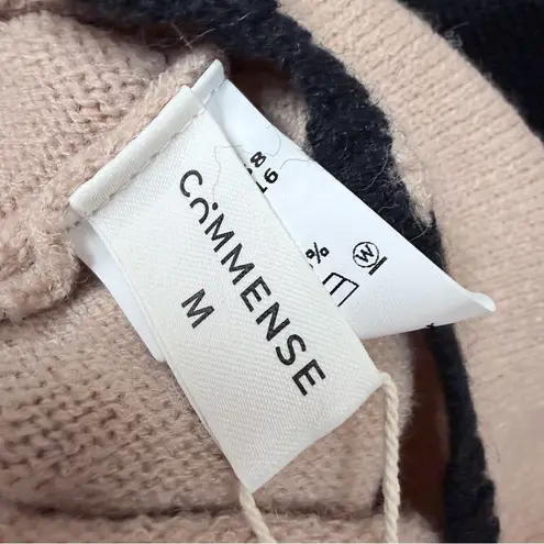 Commence NWT Commense Contrast Wave Bow Sweater Cropped Tan and Black size medium